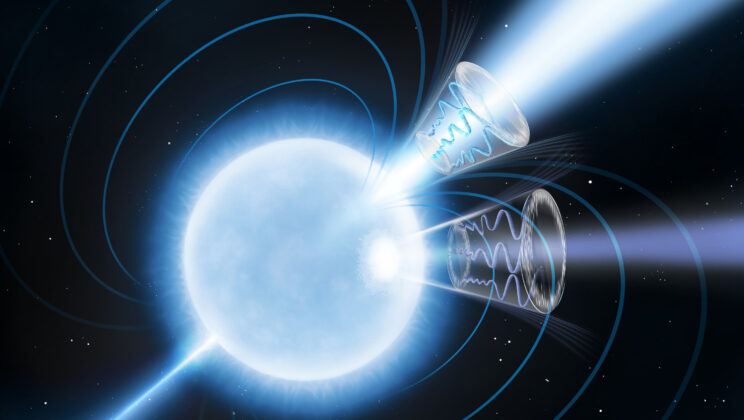 Empty space may have changed how light travels around a magnetar