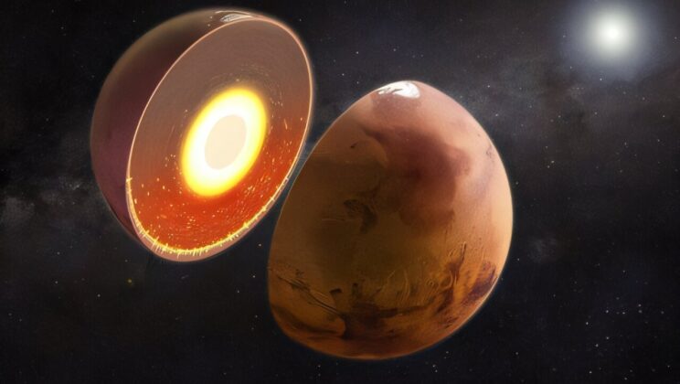 Mars’ southern interior may be 400 degrees Celsius hotter than the north